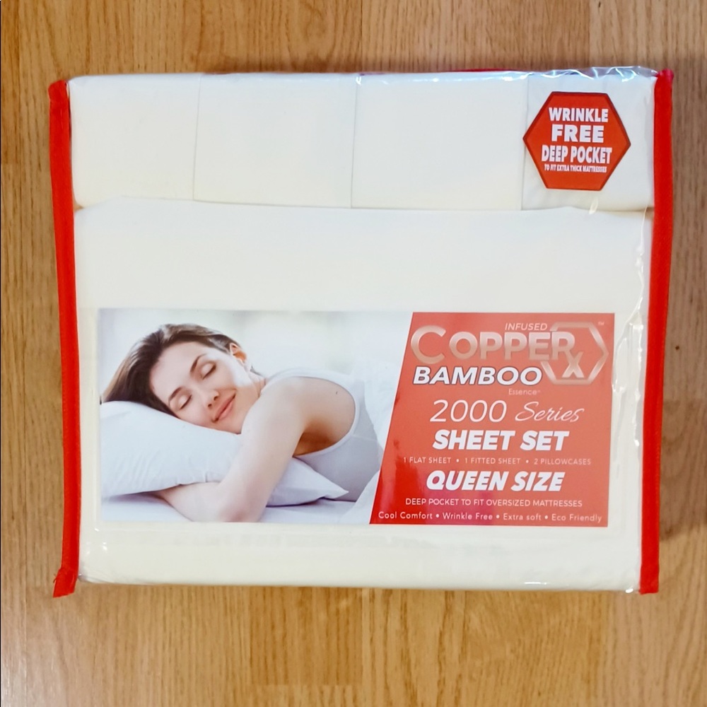 🆕 NWT Copper Bamboo Pastel Yellow  4-PC Sheet Set